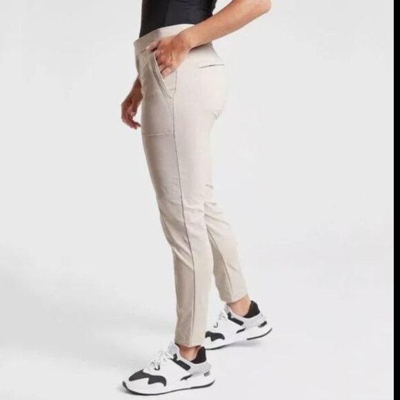 ATHLETA Wander Stash Skinny Pant Abalone Beige Size 4 - Picture 7 of 12